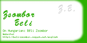 zsombor beli business card